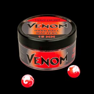 FEEDERMANIA VENOM HARD BALL WAFTERS 15 MM CRAZY CHERRY