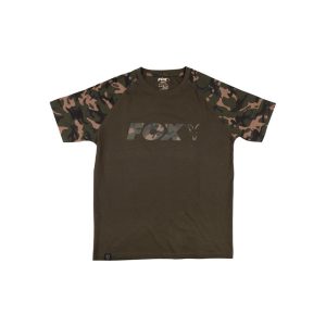 FOX CAMO/KHAKI RAGLAN MELL NYOMATTAL ELLÁTOTT RÖVIDUJJÚ PÓLÓ