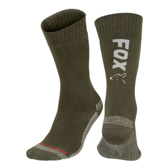 Fox Collection Socks  Green/Silver Thermo zokni