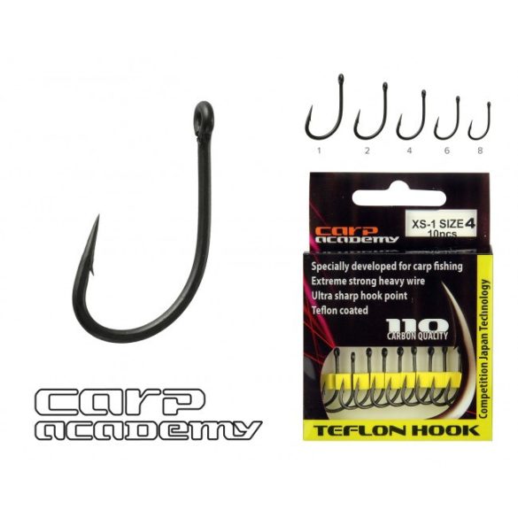 Carp Academy Teflon Hook XS-1 teflon horog
