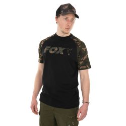 FOX RAGLAN T-SHIRT BLACK/CAMO PÓLÓ