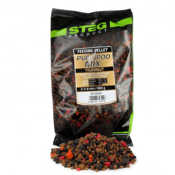 Stég Pva-Spod Mix 3-5-8mm 800g Tigernut-Tigrismogyorós