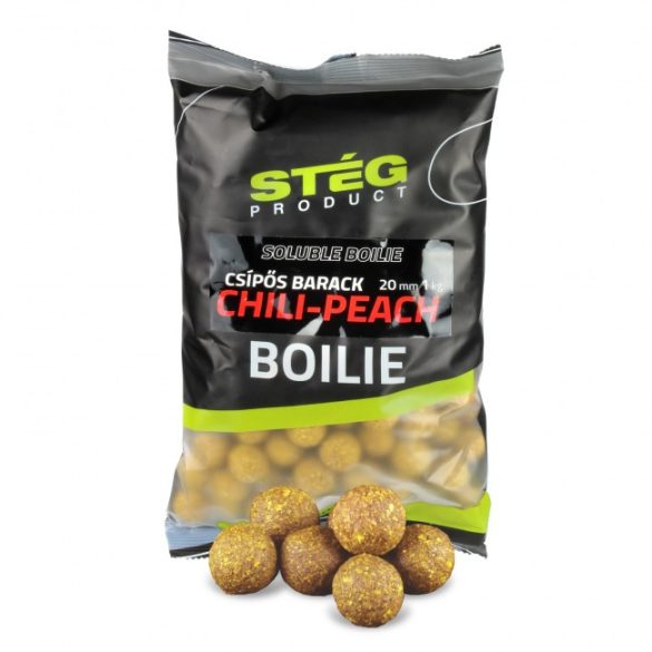 Stég Soluble Boilie 24mm 1kg Chili-Peach-Csípős barack bojli