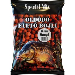 Speciál mix 24 mm-es Oldódó Etető Bojli MANGÓ 1kg