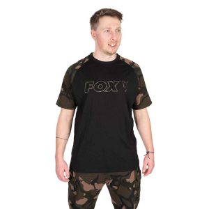 FOX BLACK/CAMO OUTLINE T-SHIRT PÓLÓ